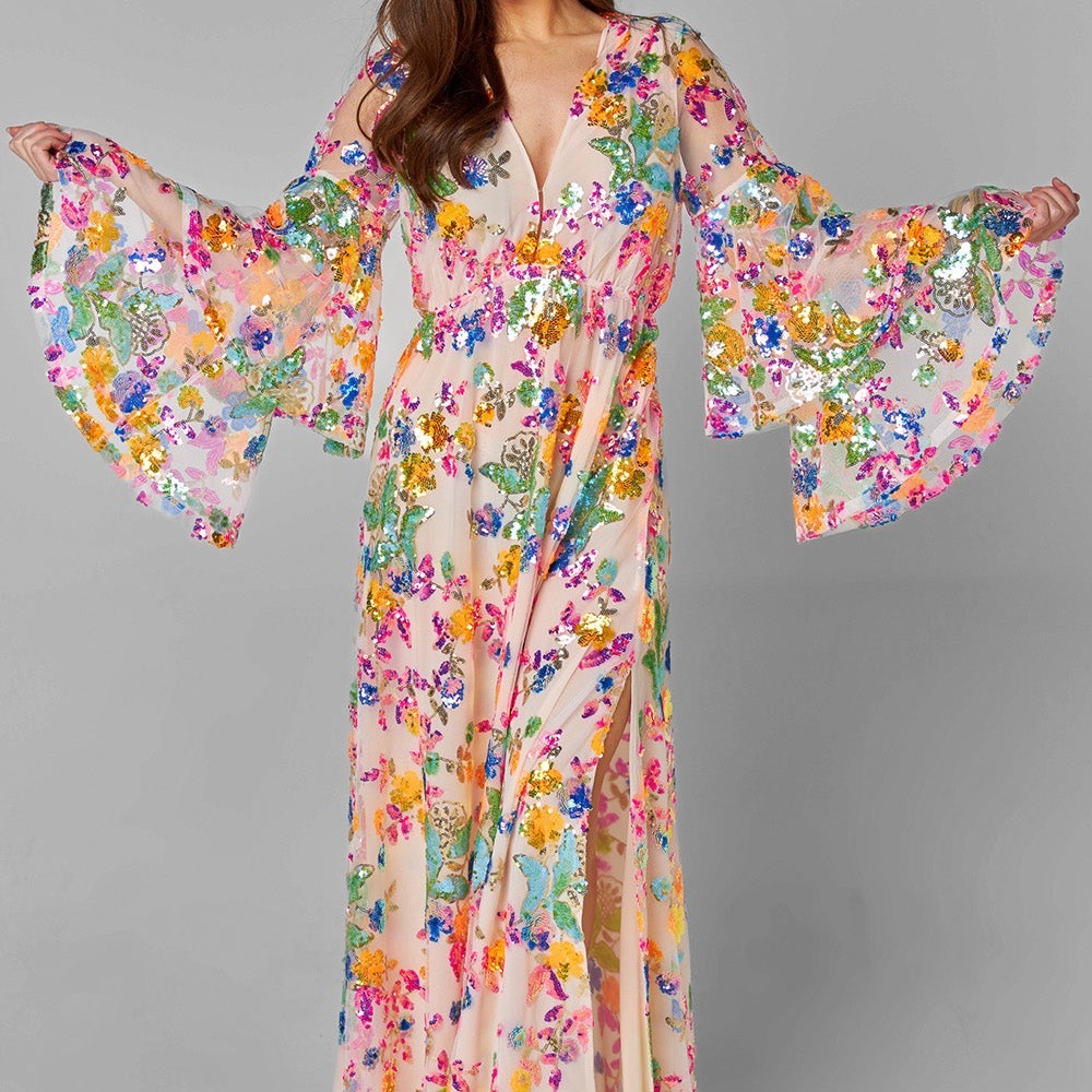 Buddy Love Colette Long Sleeved Sequined Maxi Dress